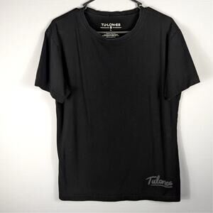 Tulones Large Black T-Shirt Men’s Logo Tee Stretch Blend USA Cotton Poly Spandex